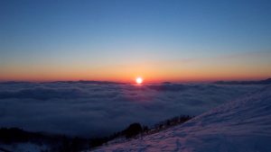 屈斜路湖の初日の出