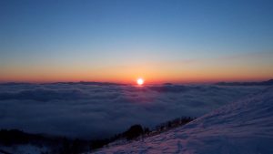 屈斜路湖の初日の出